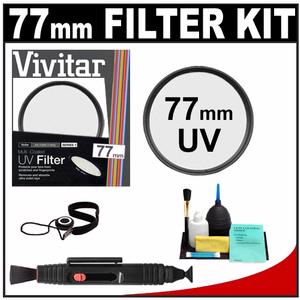 Vivitar 77mm UV Glass Filter with LensPen + CapKeeper + Lens Cleaning Kit - Digital Cameras and Accessories - Hip Lens.com