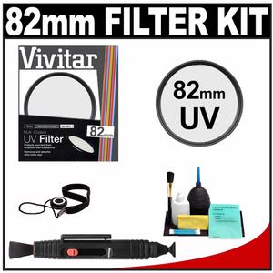 Vivitar 82mm UV Glass Filter with Filter Case + CapKeeper + Lens Cleaning Kit - Digital Cameras and Accessories - Hip Lens.com