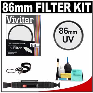 Vivitar 86mm UV Glass Filter with Filter Case + CapKeeper + Lens Cleaning Kit - Digital Cameras and Accessories - Hip Lens.com