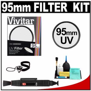 Vivitar 95mm UV Glass Filter with Filter Case + CapKeeper + Lens Cleaning Kit - Digital Cameras and Accessories - Hip Lens.com