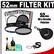 Vivitar 52mm (UV + Circular Polarizer) Glass Filter with Filter Case + CapKeeper + Lens Cleaning Kit
