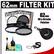 Vivitar 62mm (UV + Circular Polarizer) Glass Filter with Filter Case + CapKeeper + Lens Cleaning Kit