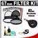 Vivitar 67mm (UV + Circular Polarizer) Glass Filter with Filter Case + CapKeeper + Lens Cleaning Kit