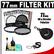 Vivitar 77mm (UV + Circular Polarizer) Glass Filter with Filter Case + CapKeeper + Lens Cleaning Kit