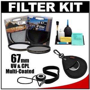 Vivitar Series 1 67mm Multi-Coated UV & Circular Polarizer Glass Filter with Filter Case + CapKeeper + Cleaning Kit - Digital Cameras and Accessories - Hip Lens.com
