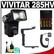 Vivitar 285 HV Zoom Thyristor Auto Electronic Flash with (4) AA Batteries & Charger + Bracket + Accessory Kit