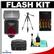 Vivitar Series 1 DF-383 Power Zoom AF Flash (for Olympus/Panasonic) with (4) AA Batteries & Charger + Case + Tripod + Accessory Kit