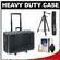 Zeikos Professional Heavy Duty Hard Aluminum Case with Wheels with Tripod + Cleaning Kit