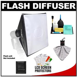 Zeikos Professional Deluxe Soft Box Flash Diffuser with Cleaning Accessory Kit - Digital Cameras and Accessories - Hip Lens.com