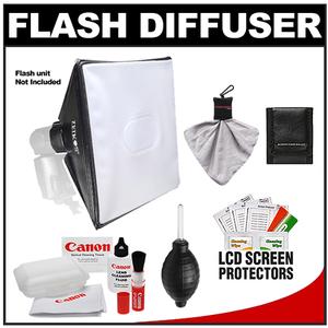 Zeikos Professional Deluxe Soft Box Flash Diffuser with Canon Camera & Lens Cleaning Kit - Digital Cameras and Accessories - Hip Lens.com