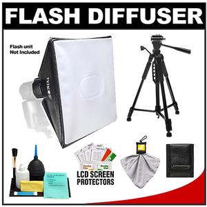 Zeikos Professional Deluxe Soft Box Flash Diffuser with Deluxe Photo/Video Tripod + Nikon Cleaning Kit - Digital Cameras and Accessories - Hip Lens.com