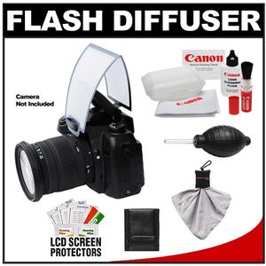 Zeikos Universal Soft Screen Pop-Up Flash Diffuser with Canon Camera & Lens Cleaning Kit - Digital Cameras and Accessories - Hip Lens.com