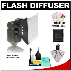 Zeikos Universal Soft Box Flash Diffuser with Cleaning Accessory Kit - Digital Cameras and Accessories - Hip Lens.com
