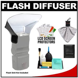 Zeikos Professional Pocket Flash Bouncer with Cleaning Accessory Kit - Digital Cameras and Accessories - Hip Lens.com