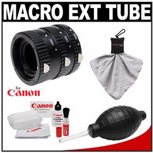 Zeikos Macro Automatic Extension Tube Set for Canon EOS with Canon Cleaning Kit - Digital Cameras and Accessories - Hip Lens.com