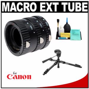 Zeikos Macro Automatic Extension Tube Set for Canon EOS with Macro Tripod + Cleaning Kit - Digital Cameras and Accessories - Hip Lens.com