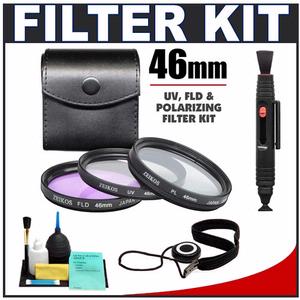 Zeikos 3-Piece Multi-Coated Glass Filter Kit (46mm UV/FLD/PL) with CapKeeper + Lens Cleaning Kit - Digital Cameras and Accessories - Hip Lens.com
