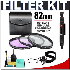 Zeikos 3-Piece Multi-Coated Glass Filter Kit (82mm UV/FLD/CPL) with CapKeeper + Lens Cleaning Kit - Digital Cameras and Accessories - Hip Lens.com