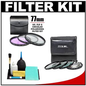 Zeikos 4-Piece +1 +2 +4 +10 Close-Up Macro Filter Set with Case (77mm) & 3 Multi-Coated (UV/FLD/CPL) Glass Filter Kit with Cleaning Kit - Digital Cameras and Accessories - Hip Lens.com