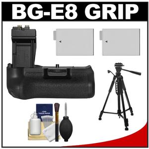 Zeikos BG-E8 Battery Grip for EOS Rebel T2i  T3i & T4i Digital SLR Camera with (2) LP-E8 Batteries + Tripod + Accessory Kit - Digital Cameras and Accessories - Hip Lens.com