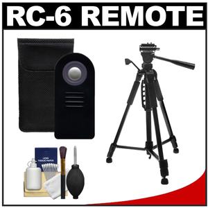 Zeikos RC-6 Wireless Shutter Release Remote Control for Canon Digital SLR Cameras with Tripod + Cleaning Kit for Rebel XSi  T1i  T2i  T3i  T4i & EOS M  60D  7D  - Digital Cameras and Accessories - Hip Lens.com