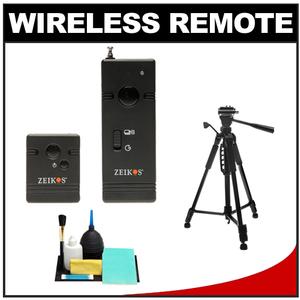 Zeikos Wireless Remote Shutter Release for Canon Digital SLR Cameras with Tripod Kit for XSi  XS  T1i  T2i  T3  T3i  EOS 50D  60D  5D Mark II  7D  1DS - Digital Cameras and Accessories - Hip Lens.com