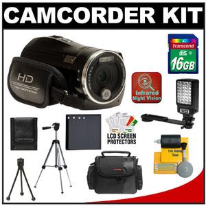 Bell & Howell DNV900HD 1080p High Definition ZoomTouch Digital Video Camcorder with Infrared Night Vision with 16GB Card + LED Light + Battery + Case + Tripod K - Digital Cameras and Accessories - Hip Lens.com