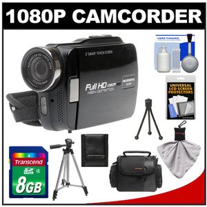 Bell & Howell DV3HD ZoomTouch 1080p HD High Definition Digital Video Camcorder & Case with 8GB Card + Case + Tripod + Cleaning Accessory Kit - Digital Cameras and Accessories - Hip Lens.com
