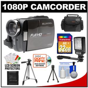 Bell & Howell DV5HDZ ZoomTouch 1080p HD High Definition Digital Video Camcorder & Case with 32GB Card + Case + Tripod + LED Video Light + Accessory Kit - Digital Cameras and Accessories - Hip Lens.com