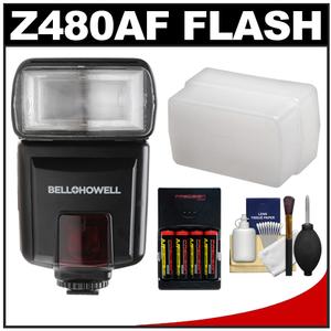 Bell & Howell Z480AF Zoom Flash (for Canon EOS E-TTL) with Sto-Fen + AA Batteries & Charger + Accessory Kit - Digital Cameras and Accessories - Hip Lens.com