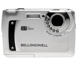 Bell & Howell S7 Slim Digital Camera with Infrared Night Vision (Silver) with Pouch & 2GB Card - Digital Cameras and Accessories - Hip Lens.com