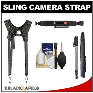 BlackRapid RS DR-1 Sling Double Camera Strap with Monopod + Cleaning & Accessory Kit - Digital Cameras and Accessories - Hip Lens.com