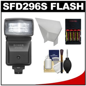 Bower SFD296S Digital Automatic Zoom Flash (for Sony Alpha) with (4) AA Batteries + Reflector + Cleaning Kit - Digital Cameras and Accessories - Hip Lens.com