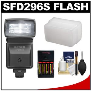 Bower SFD296S Digital Automatic Zoom Flash (for Sony Alpha) with (4) AA Batteries + Diffuser + Cleaning Kit - Digital Cameras and Accessories - Hip Lens.com