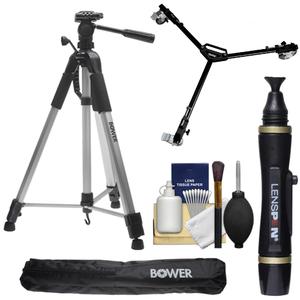 Bower VTSL7200 72 inch Digital Photo/Video Camera Tripod Steady-Lift Series with Case with W3 Universal Dolly + Lenspen + Accessory Kit Bower VTSL7200 72 inch Digital Photo/Video Camera Tripod Steady-Lift Series with Case with W3 Universal Dolly + Lenspen + Accessory Kit