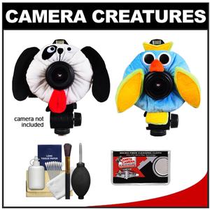 Camera Creatures Dapper Dog and Outrageous Owl Portrait Posing Prop with Cleaning Accessory Kit - Digital Cameras and Accessories - Hip Lens.com