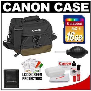 Canon 100EG Digital SLR Camera Case - Gadget Bag with 16GB SD Card + Canon Cleaning Accessory Kit - Digital Cameras and Accessories - Hip Lens.com