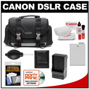 Canon 200DG Digital SLR Camera Case - Gadget Bag with LP-E8 Battery & Charger + Accessory Kit