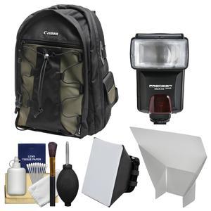 Canon 200EG Deluxe Digital SLR Camera Backpack Case with Flash + Soft Box + Reflector + Kit Canon 200EG Deluxe Digital SLR Camera Backpack Case with Flash + Soft Box + Reflector + Kit