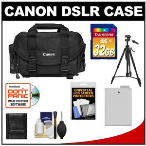 Canon 2400 Digital SLR Camera Case - Gadget Bag with 32GB Card + LP-E8 Battery + Tripod + Accessory Kit - Digital Cameras and Accessories - Hip Lens.com