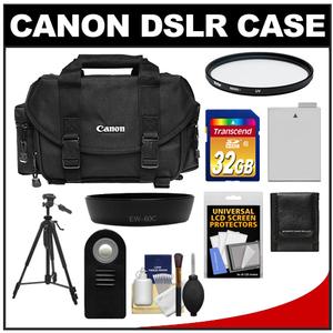 Canon 2400 Digital SLR Camera Case - Gadget Bag with 32GB Card + Filter + LP-E8 Battery + Remote + Tripod + Accessory Kit - Digital Cameras and Accessories - Hip Lens.com