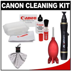 Canon Optical Digital Camera & Lens Cleaning Kit (Brush  Microfiber Cloth  Fluid & Tissue) with Giottos Rocket-Air Blower + Lenspen + Accessory Kit - Digital Cameras and Accessories - Hip Lens.com