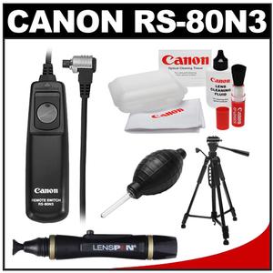 Canon RS-80N3 Remote Switch Shutter Release Cord with Tripod + Accessory Kit for EOS 20D  30D  40D  50D  5D  7D  1D & 1Ds - Digital Cameras and Accessories - Hip Lens.com