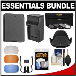 Essentials Bundle for Canon Rebel T5 & T6 DSLR Camera & 18-55mm Lens with LP-E10 Battery + Charger + 3 UV/CPL/ND8 Filters + 3 Color Diffusers + Lens Hood + Kit Essentials Bundle for Canon Rebel T5 & T6 DSLR Camera & 18-55mm Lens with LP-E10 Battery + Charger + 3 UV/CPL/ND8 Filters + 3 Color Diffusers + Lens Hood + Kit