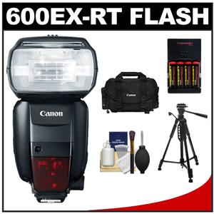 Canon Speedlite 600EX-RT Flash with Canon Case + Tripod + Batteries & Charger + Cleaning Kit - Digital Cameras and Accessories - Hip Lens.com