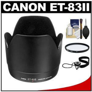 Canon ET-83II Lens Hood for EF 70-200mm f/2.8 L USM with 77mm UV Filter + Cap Keeper + Lens Cleaning Kit - Digital Cameras and Accessories - Hip Lens.com