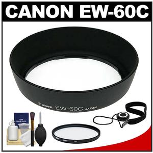 Canon EW-60C Lens Hood for EF 28-80mm  28-90mm & EF-S 18-55mm  IS Lens with UV Filter & Accessory Kit - Digital Cameras and Accessories - Hip Lens.com
