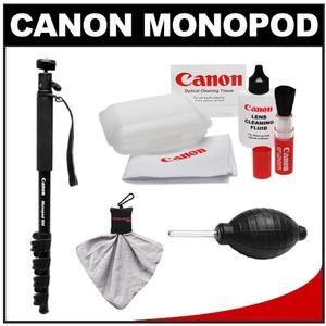 Canon 64" Monopod 500 with Ball Head (Black) with Spudz + Blower + Optical Lens Cleaning Kit - Digital Cameras and Accessories - Hip Lens.com