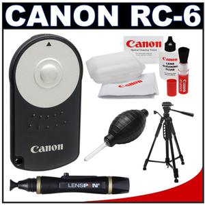 Canon RC-6 Wireless Remote Shutter Release Controller for Rebel XSi  T2i  T3i  T4i & EOS M  60D  7D  5D Mark III with Tripod + Accessory Kit - Digital Cameras and Accessories - Hip Lens.com
