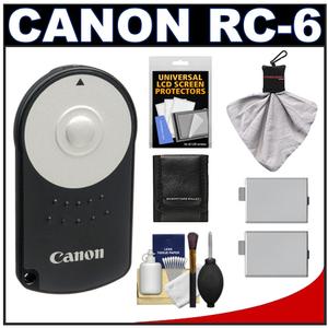 Canon RC-6 Wireless Remote Shutter Release Controller for Rebel XSi & T1i with (2) LP-E5 Batteries + Accessory Kit - Digital Cameras and Accessories - Hip Lens.com